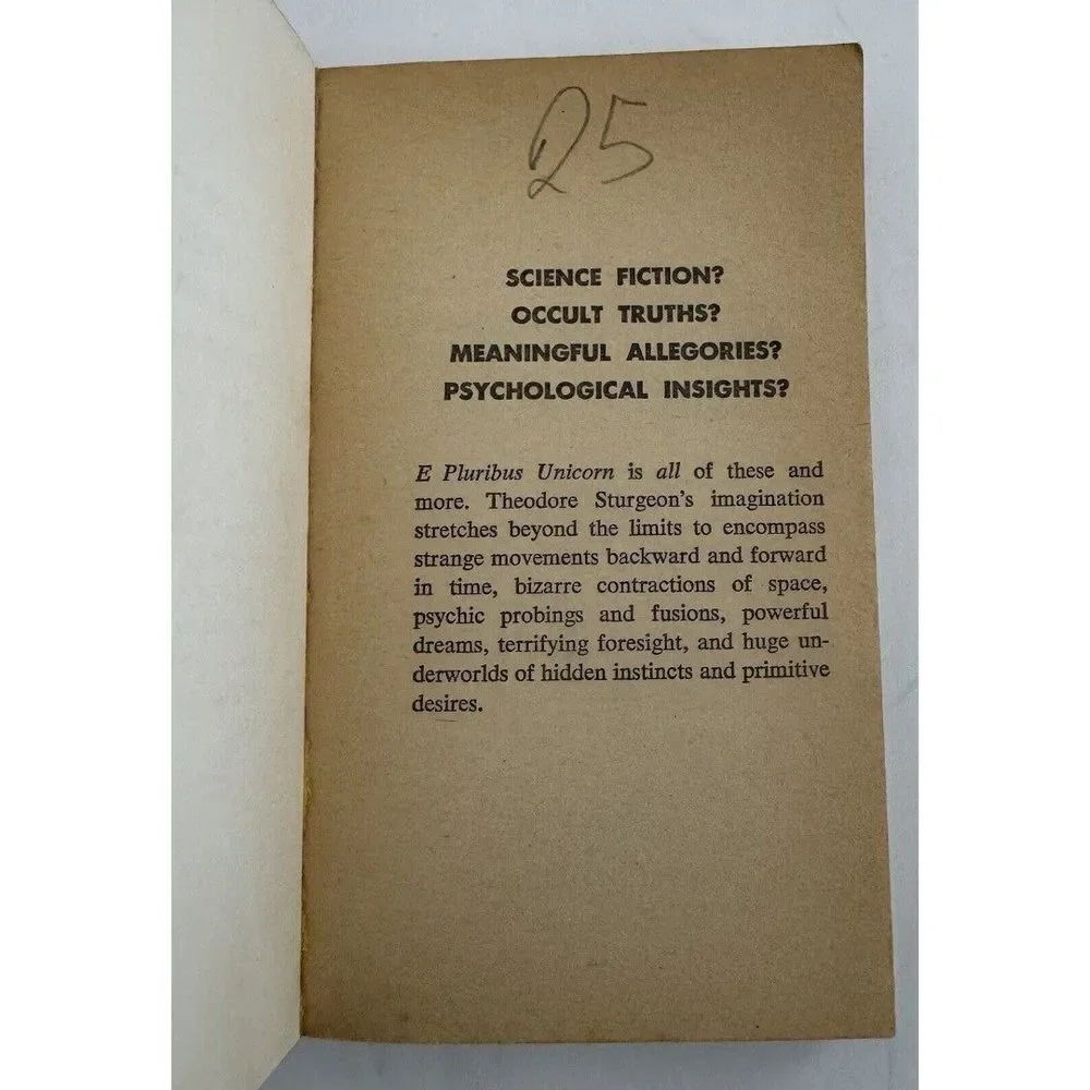 E Pluribus Unicorn by Theodore‎ Sturgeon - 1977 2nd pocket book printing